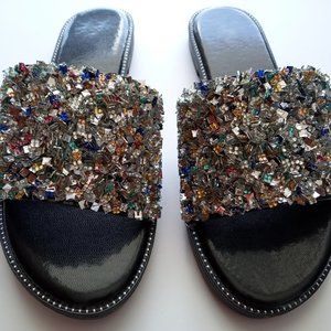 Women Glitter Sandal ,Slip on S…